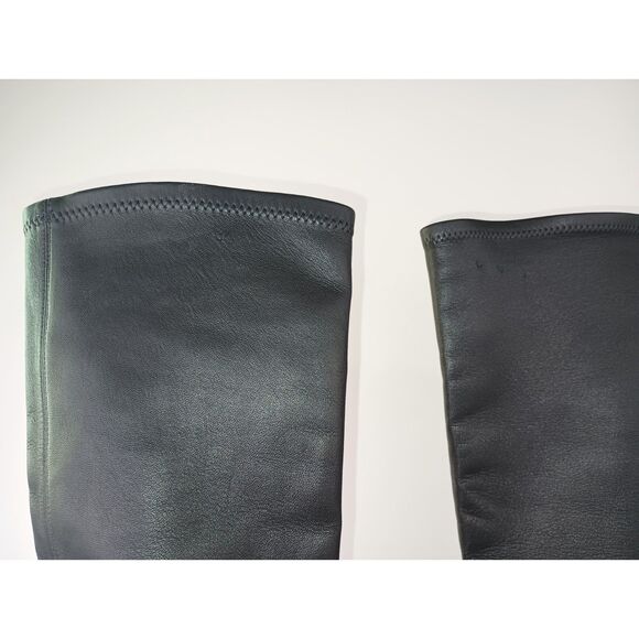 Khaite Women's Black Admiral Lambskin Leather Over the Knee Boots Size 37 - Picture 8 of 11